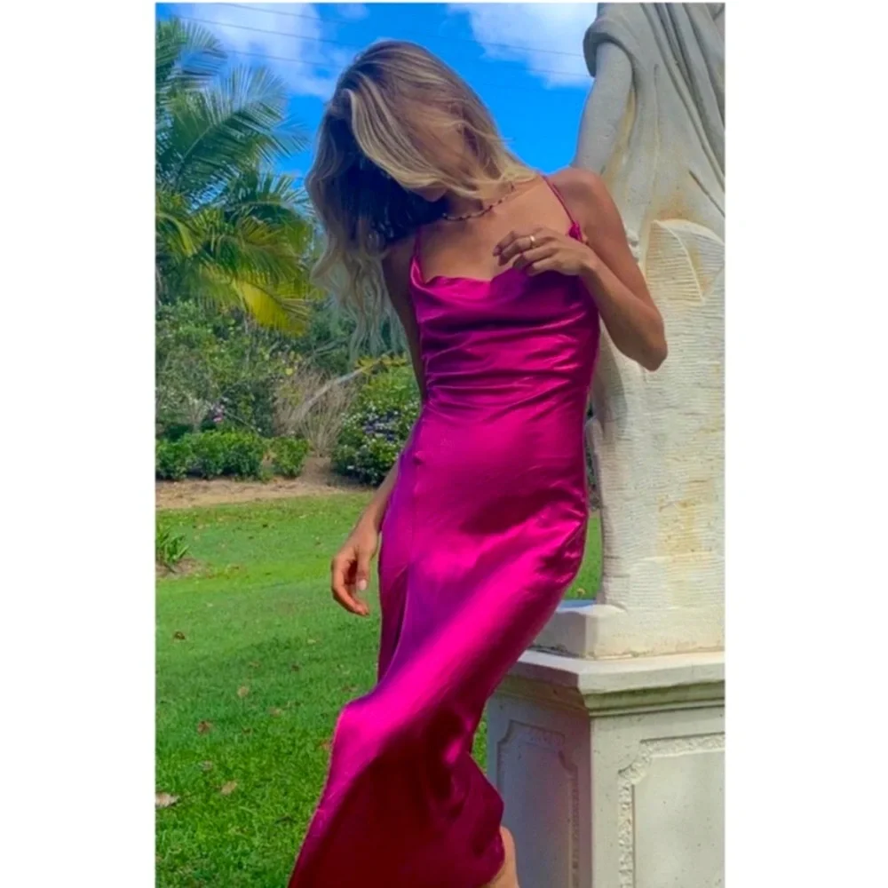 LIONESS Princess Polly Magenta Midi Dress - Picture 1 of 7